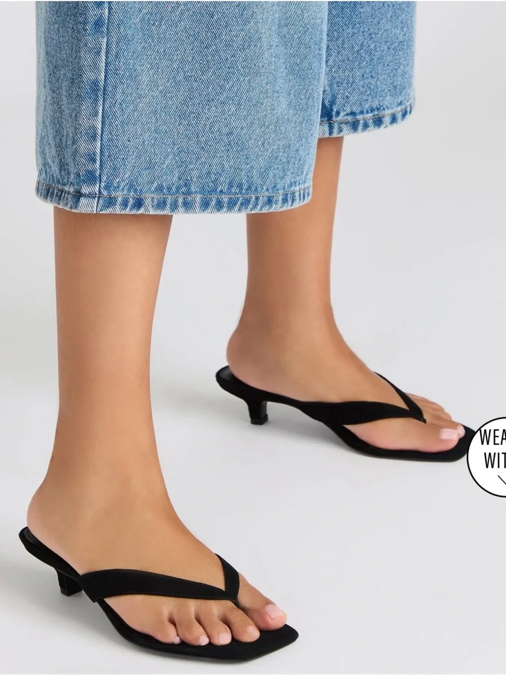Steve Madden Black Suede kitten heels